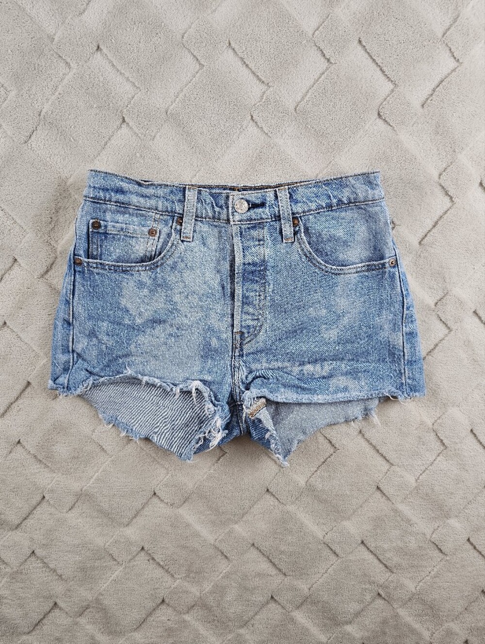Levi's 501 High Waisted Shorts Womens 27 Button Fly